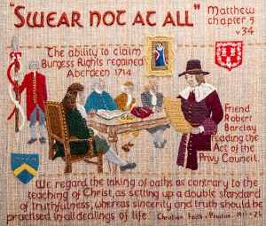 QUAKER TAPESTRY – OATHS