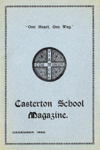 Casterton School Magazine, 1926 Courtesy of Sedbergh School Archive 