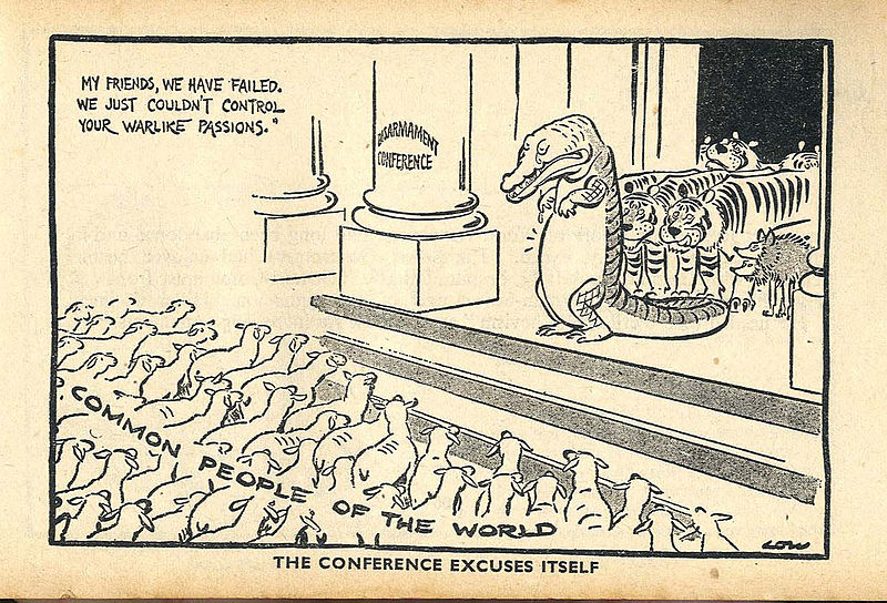 Cartoon on the World Disarmament Conference David Low, 1937