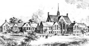 Artist’s impression of the School Courtesy of Oldham Hulme Grammar School Archive 