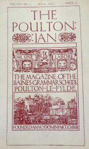 The Poultonian 7 (5), Mar 1923 Courtesy of Lancashire Archives, Archive ref: SMPO/ACC10093/23 